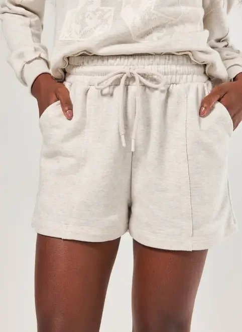 bermuda de moletinho cinza mescla claro bermuda de moletinho cinza mescla claro