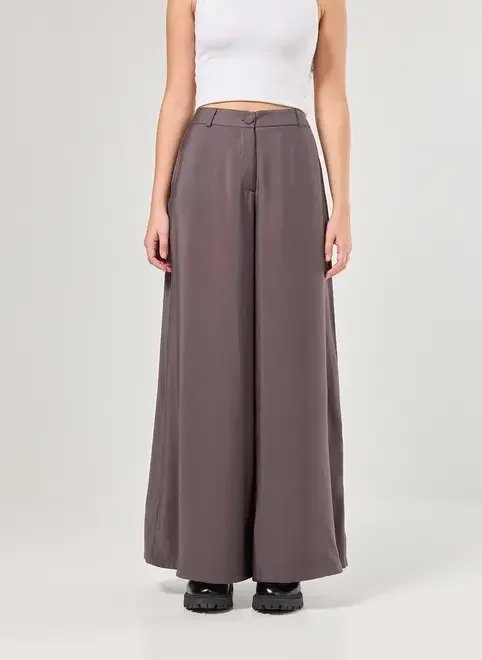 calça alfaiataria wide leg chumbo calça alfaiataria wide leg chumbo
