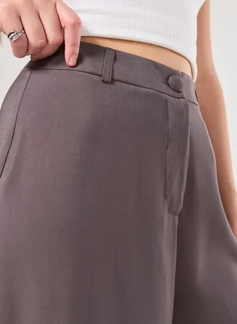 calça alfaiataria wide leg chumbo calça alfaiataria wide leg chumbo