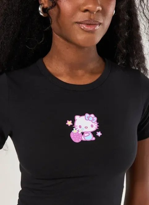 mini tee preta hello kitty mini tee preta hello kitty