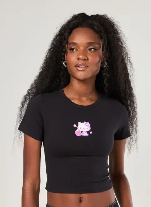 mini tee preta hello kitty mini tee preta hello kitty