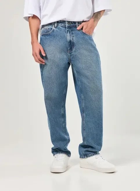 calça reta jeans médio calça reta jeans médio