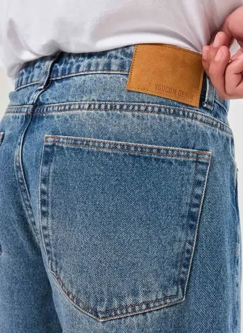 calça reta jeans médio calça reta jeans médio