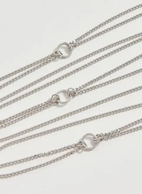 colar prateado gravatinha correntinhas colar prateado gravatinha correntinhas