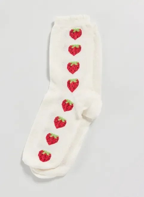 meia off-white moranguinhos meia off-white moranguinhos