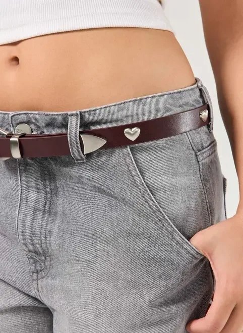 cinto poliuretano vinho corações cinto poliuretano vinho corações