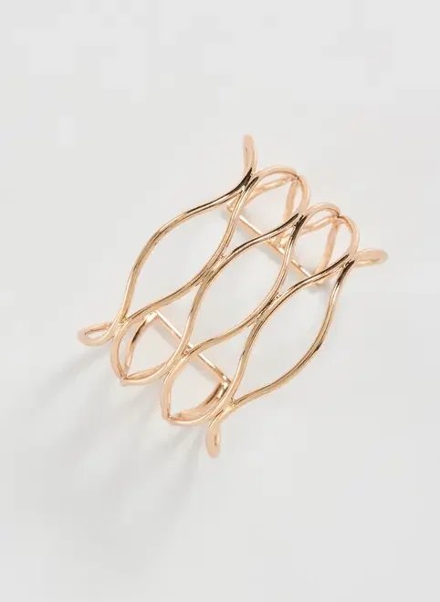 bracelete dourado formas orgânicas bracelete dourado formas orgânicas