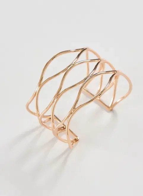 bracelete dourado formas orgânicas bracelete dourado formas orgânicas