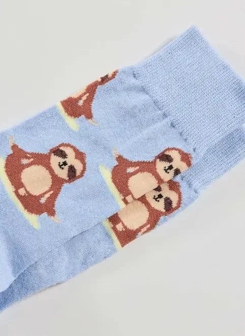 meia azul preguiça zen meia azul preguiça zen