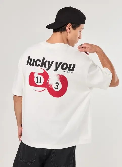 camiseta box off-white lucky you camiseta box off-white lucky you