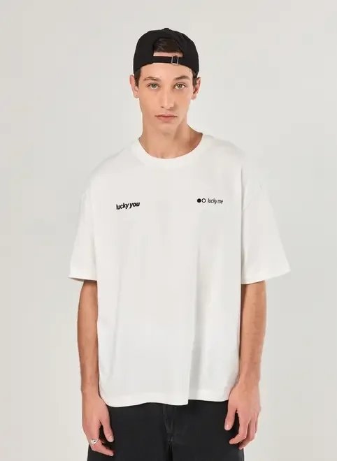 camiseta box off-white lucky you camiseta box off-white lucky you