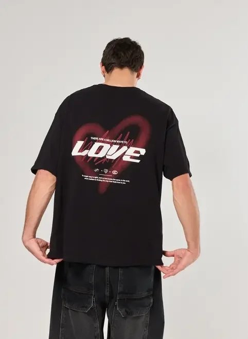 camiseta preta box love camiseta preta box love