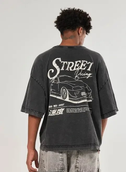 camiseta oversized cropped estonada racing camiseta oversized cropped estonada racing