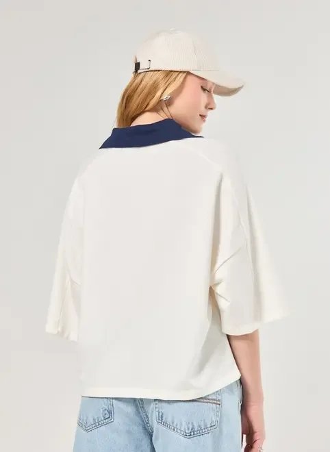 camiseta off-white esportiva com golinha camiseta off-white esportiva com golinha