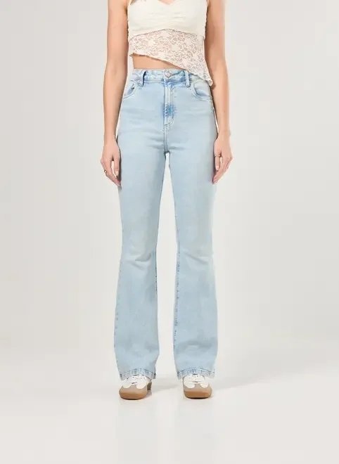 calça jeans flare cintura alta calça jeans flare cintura alta