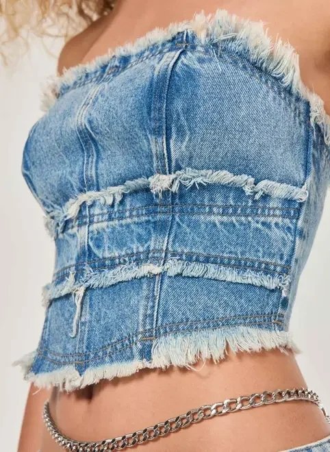 corselet jeans desfiado corselet jeans desfiado