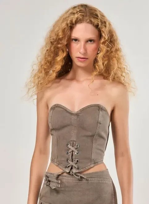 corselet em sarja amarração corselet em sarja amarração