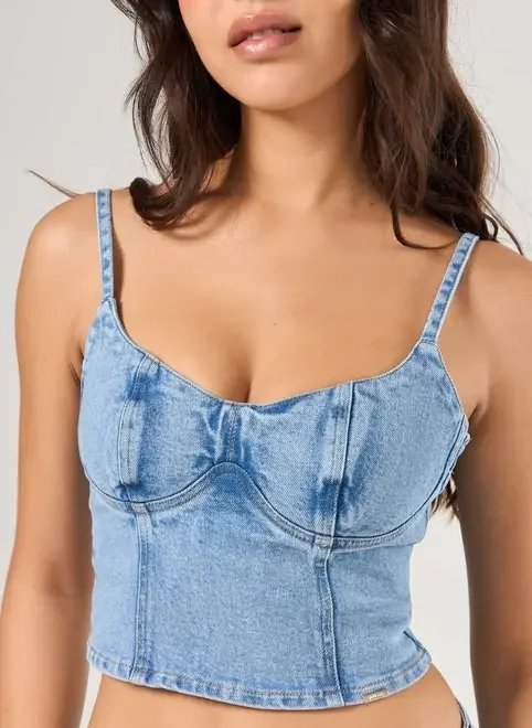 cropped jeans corselet cropped jeans corselet