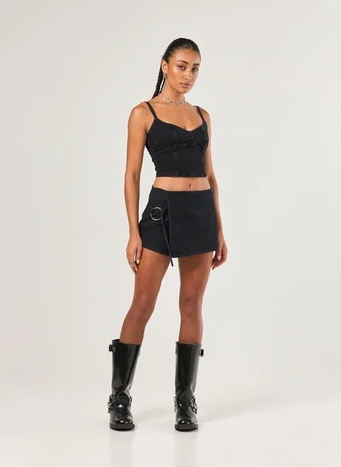 cropped jeans corselet cropped jeans corselet