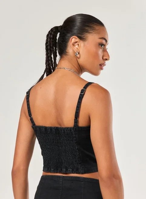 cropped jeans corselet cropped jeans corselet