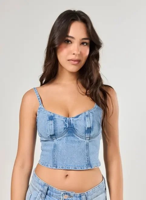 cropped jeans corselet cropped jeans corselet