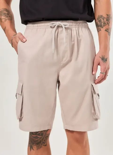 bermuda cargo em sarja bermuda cargo em sarja