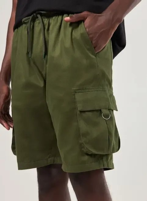 bermuda cargo em sarja bermuda cargo em sarja