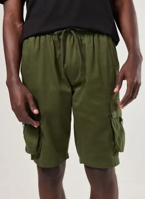 bermuda cargo em sarja bermuda cargo em sarja