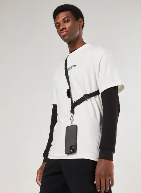 corda para celular gorgurão preto corda para celular gorgurão preto