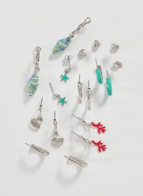 conjunto 9 brincos mar conjunto 9 brincos mar