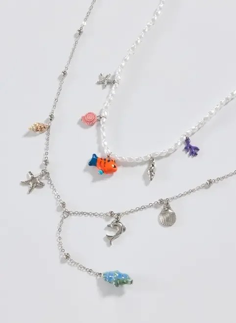 conjunto 2 colares pérolas artificiais mar conjunto 2 colares pérolas artificiais mar