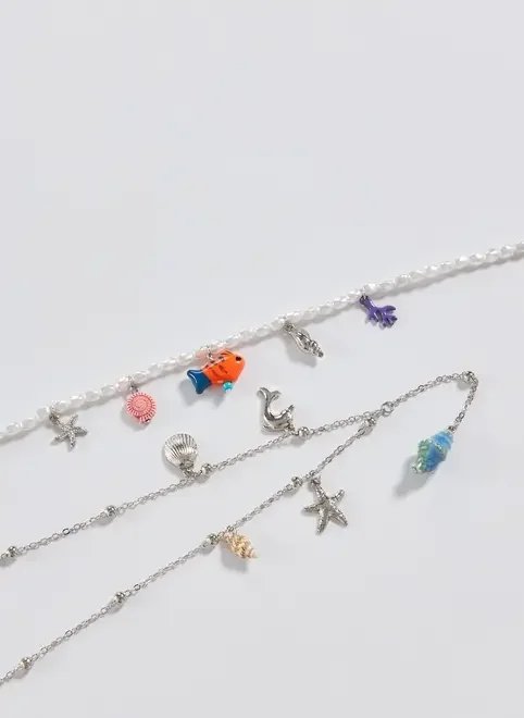 conjunto 2 colares pérolas artificiais mar conjunto 2 colares pérolas artificiais mar