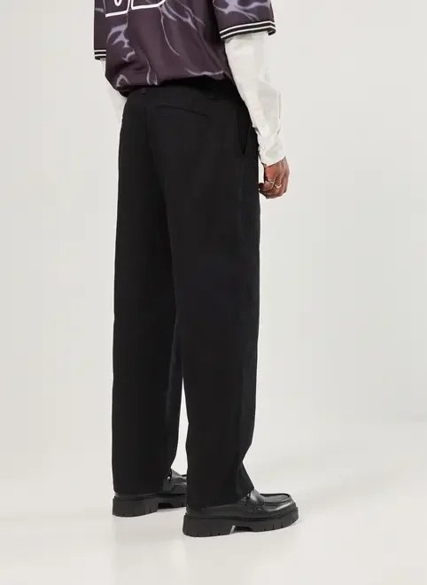 calça chino baggy sarja preta calça chino baggy sarja preta