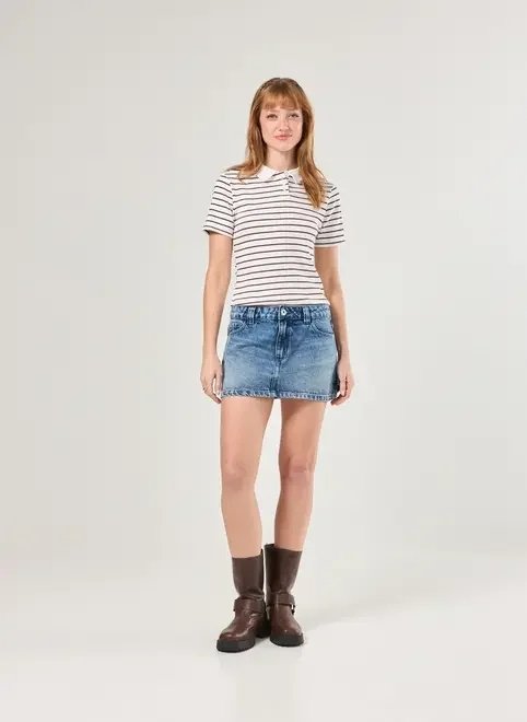 saia jeans cintura baixa utilitária saia jeans cintura baixa utilitária