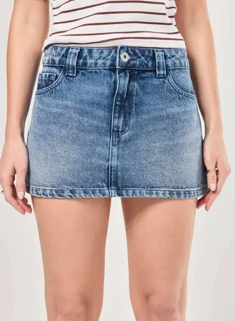 saia jeans cintura baixa utilitária saia jeans cintura baixa utilitária