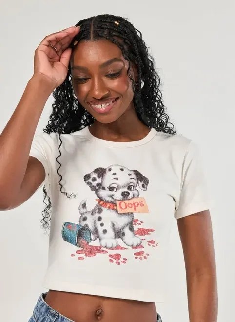 mini tee off-white cachorrinho mini tee off-white cachorrinho