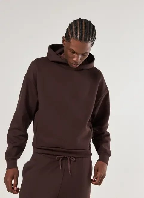 moletom oversized cropped marrom moletom oversized cropped marrom