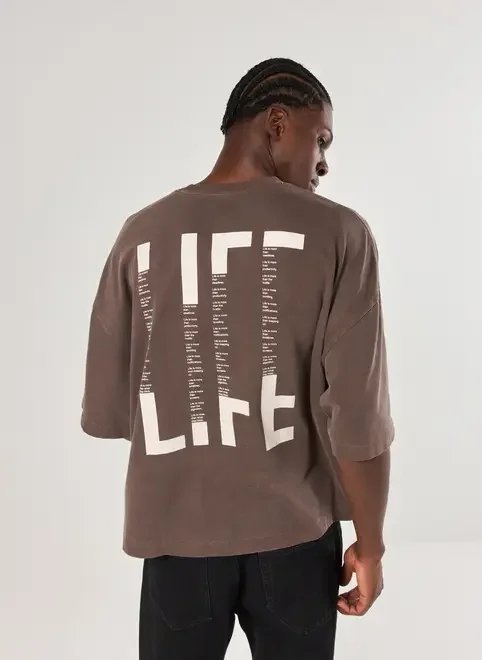 camiseta oversized cropped malhão life camiseta oversized cropped malhão life