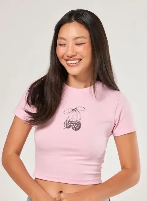 mini tee rosa amoras mini tee rosa amoras