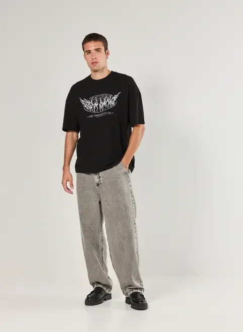 camiseta oversized preta cyber camiseta oversized preta cyber