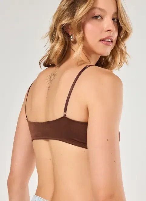 top em suede marrom top em suede marrom