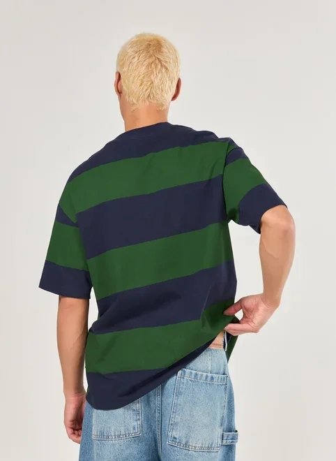 camiseta relaxed malhão listrada camiseta relaxed malhão listrada