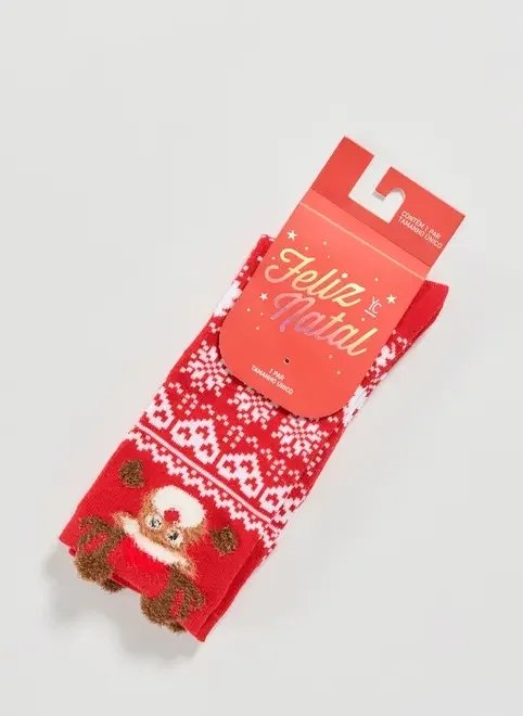 meia vermelha natalina rena meia vermelha natalina rena