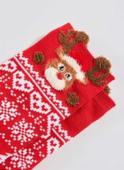 meia vermelha natalina rena meia vermelha natalina rena