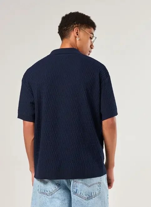 camiseta polo box em tricô camiseta polo box em tricô