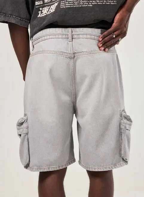 bermuda jeans cinza cargo bermuda jeans cinza cargo