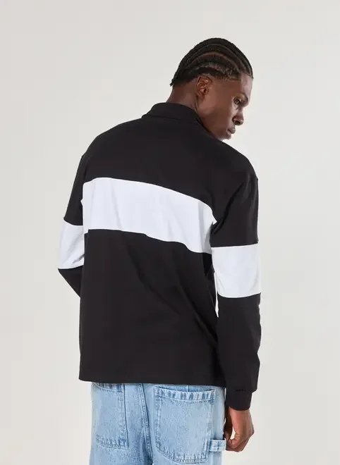 camiseta polo oversized manga longa listra camiseta polo oversized manga longa listra