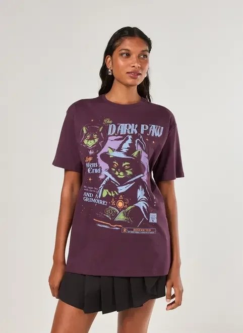 camiseta oversized gatinho dark camiseta oversized gatinho dark