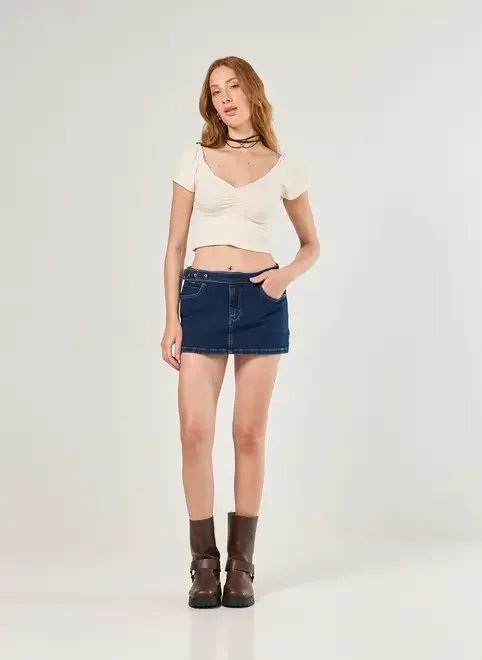 cropped off-white canelado rendinha cropped off-white canelado rendinha