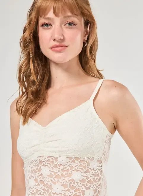 blusa de alcinha em renda off-white blusa de alcinha em renda off-white